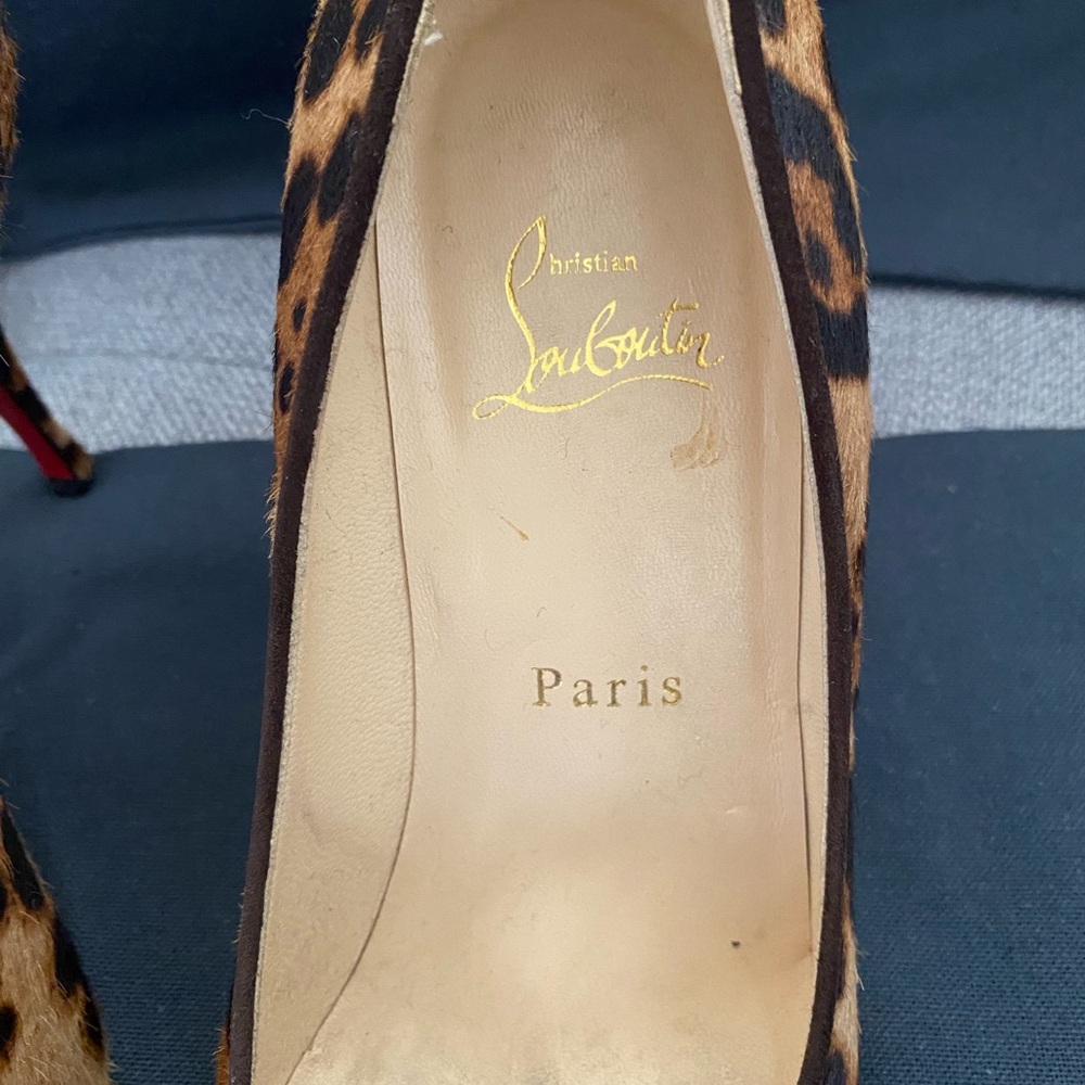 Christian Louboutin Piou Piou Leopard Calf Hair Heels - Picture 11 of 12